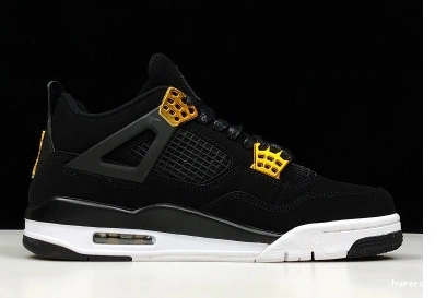 Hyperoad BLACK JORDAN 4 AIR METALLIC MENS GOLD-WHITE “ROYALTY” 0916